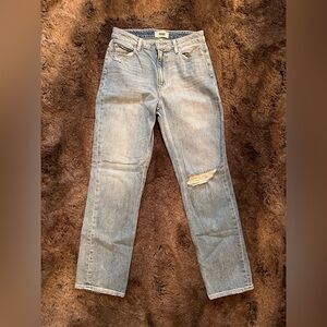 Paige Straight Leg Ripped Jeans